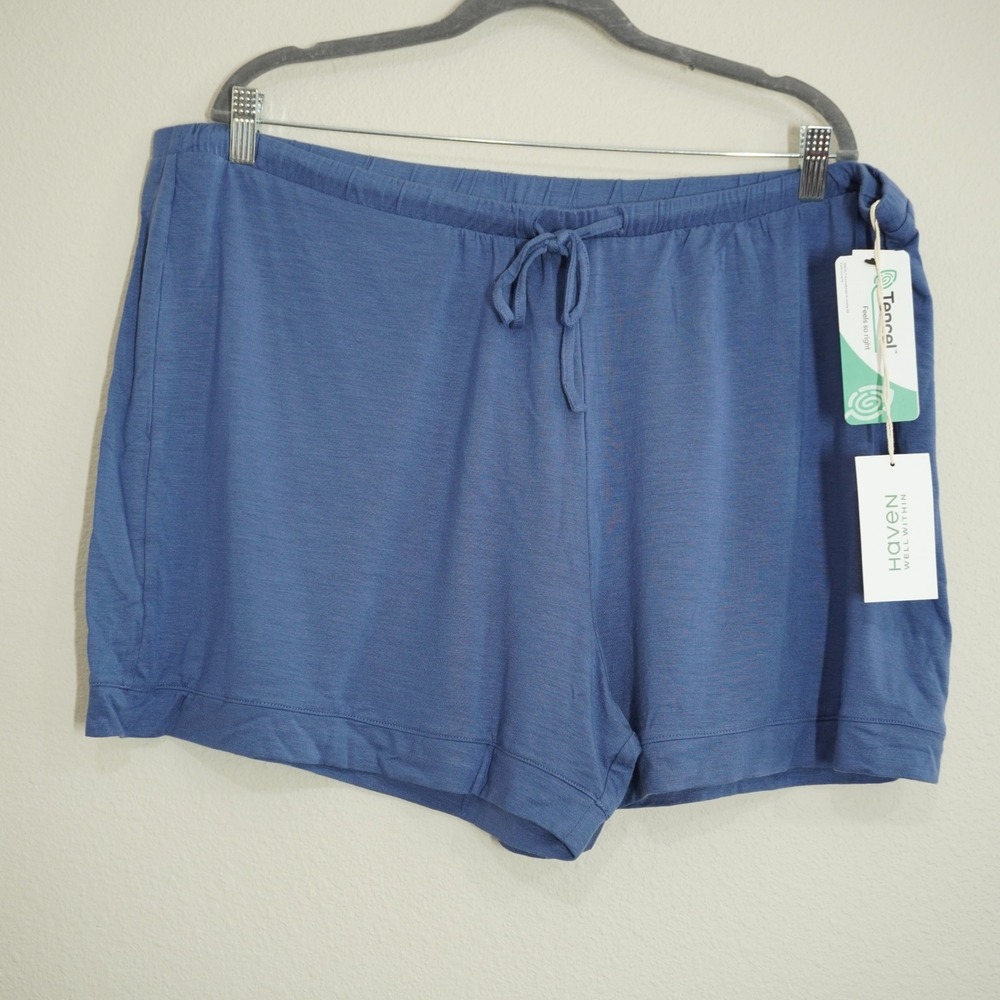 Haven Well Within Blue Tencel Lyocell Sleep Shorts XXL NWT Soft Cozy Loungewear